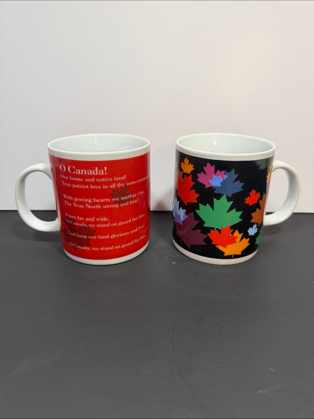 Canadian Maple Leaf Ceramic Mug – Multicolor & Red
